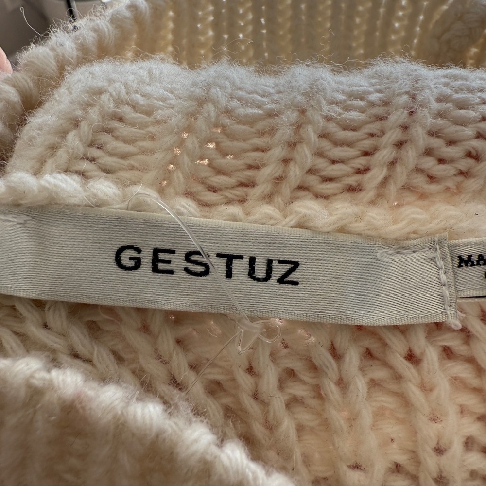 Saks 5th Avenue Gestuz Chunky Asymmetrical Cable Knit Sweater - Picture 10 of 11